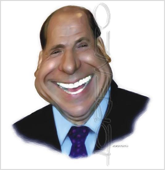 Lorenzo artworks, caricatures, SIlvio Berlusconi