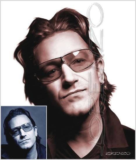 Lorenzo artworks, portraits, Bono Vox