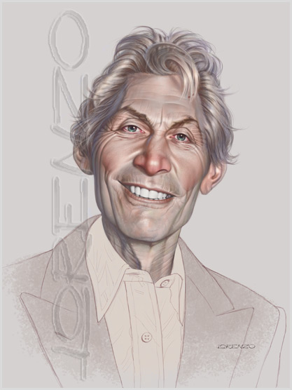 Lorenzo artworks, caricatures, Charlie Watts