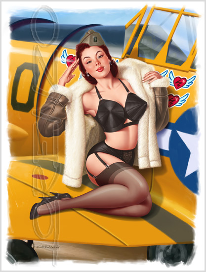 Lorenzo artworks, pin-up art