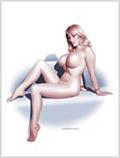 Lorenzo artworks, pin-up art, Model Teri Martine